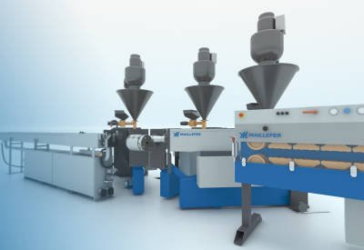 Insulation & sheathing extrusion line