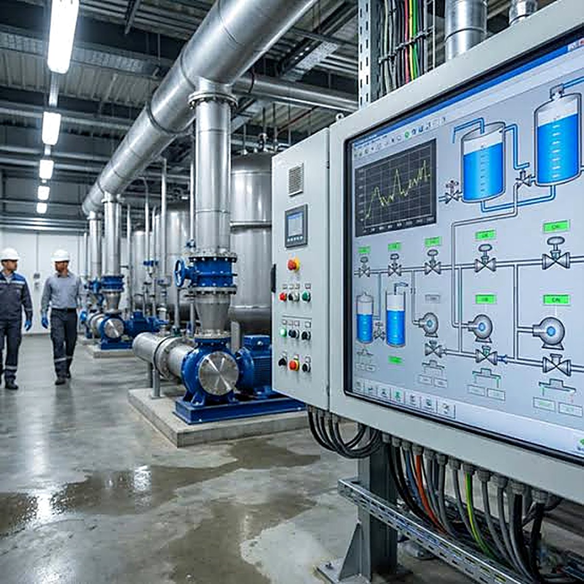 Water process plant — pumping, SCADA & instrumentation
